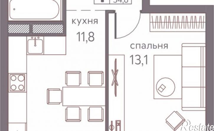 1-комн квартира в новом доме ул Серебристая, 3,  д. 3