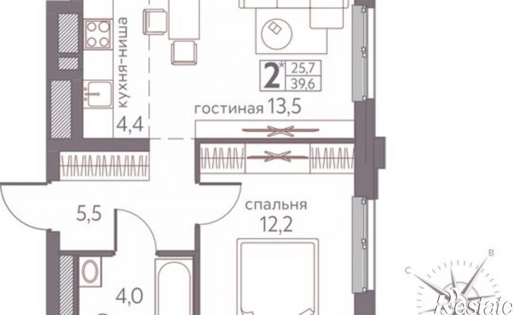 2-комн квартира в новом доме ул Серебристая, 3,  д. 3