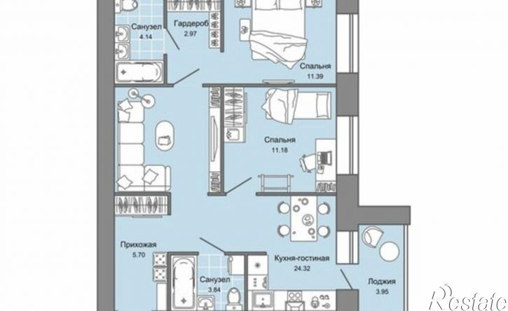 2-комн квартира ул Дзержинского, 29в,  д. 29в