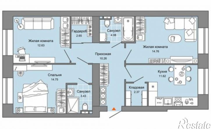 3-комн квартира ул Дзержинского, 29в,  д. 29в