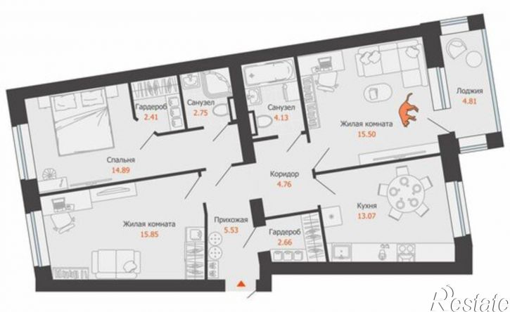3-комн квартира ул Дзержинского, 29в,  д. 29в