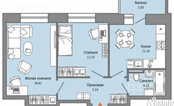 2-комн квартира ул Дзержинского, 29в,  д. 29в