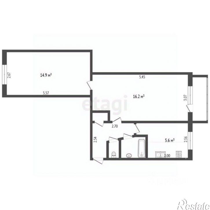 2-комн квартира ул Холмогорская, 5,  д. 5