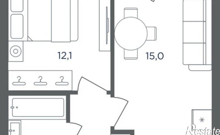 1-комн квартира в новом доме ул Рязанская, 120А 1,  д. 120А 1,  к. 1