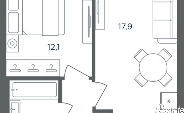 1-комн квартира в новом доме ул Рязанская, 120А 1,  д. 120А 1,  к. 1
