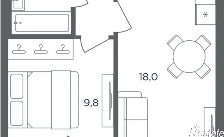 1-комн квартира в новом доме ул Рязанская, 120А 1,  д. 120А 1,  к. 1