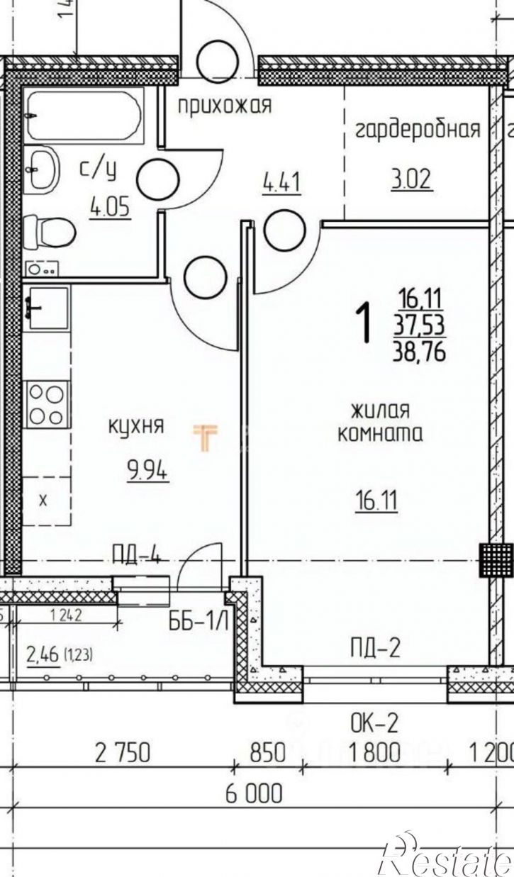 1-комн квартира ул Александра Турчевича, 6,  д. 6