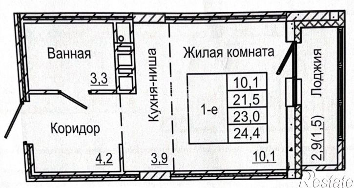 1-комн квартира в новом доме ул Красных Командиров, 6,  д. 6