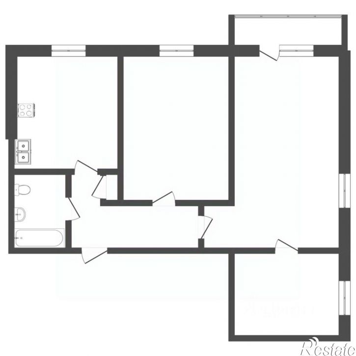 3-комн квартира ул Крисанова, 26а,  д. 26а