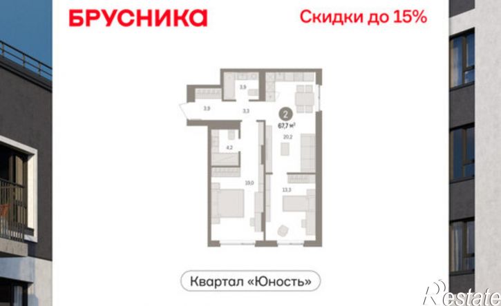 2-комн квартира в новом доме ул Солдатова, 23,  д. 23