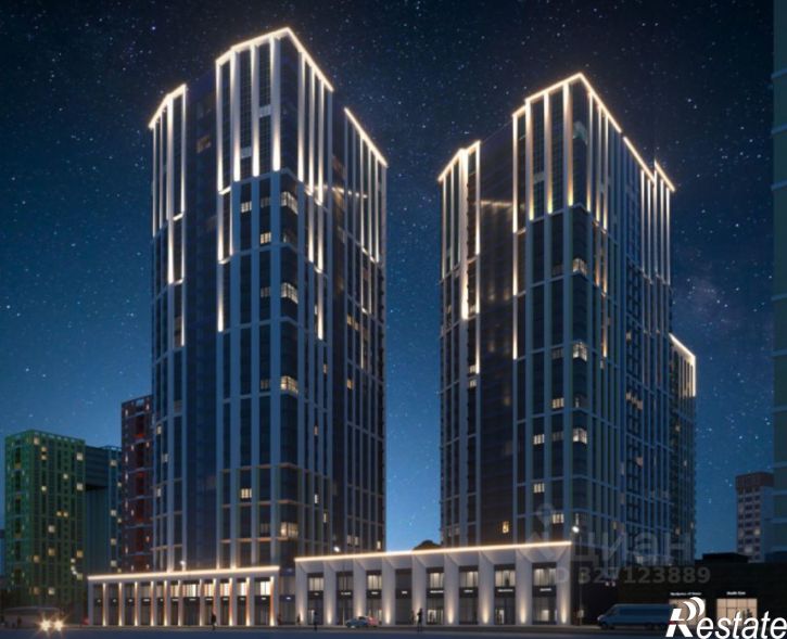3-комн квартира в новом доме ул Пушкина, 89А 2,  д. 89А 2,  к. 2