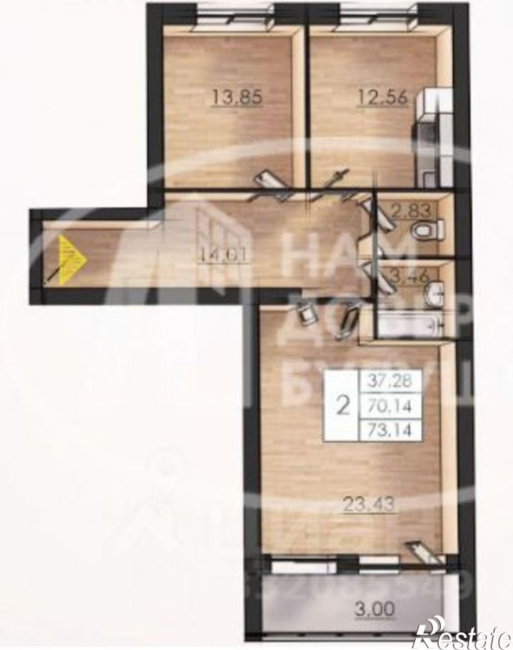 2-комн квартира ул Лабинская, 21а,  д. 21а