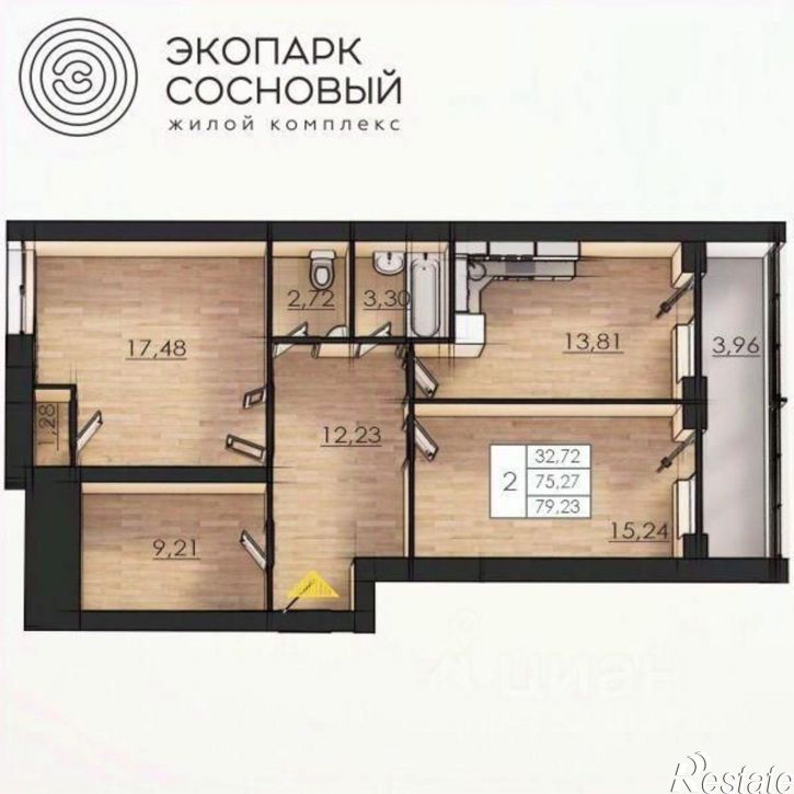 2-комн квартира в новом доме ул Лабинская, 21а,  д. 21а