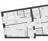 3-комн, 84 кв м, этаж 2/16 ул Дзержинского, 35б