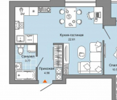 1-комн, 48 кв м, этаж 3/16 ул Дзержинского, 35б