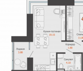 1-комн, 44 кв м, этаж 3/9 улица Спешилова, 86