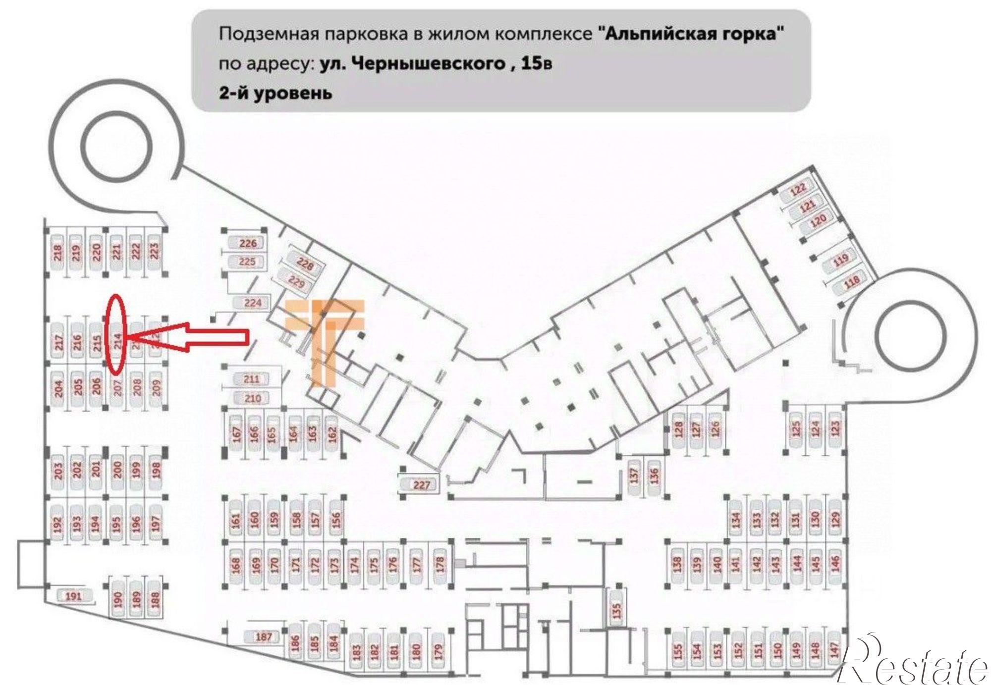 Купить гараж, место в паркинге за 1 099 010 рублей на ул Чернышевского, 15в