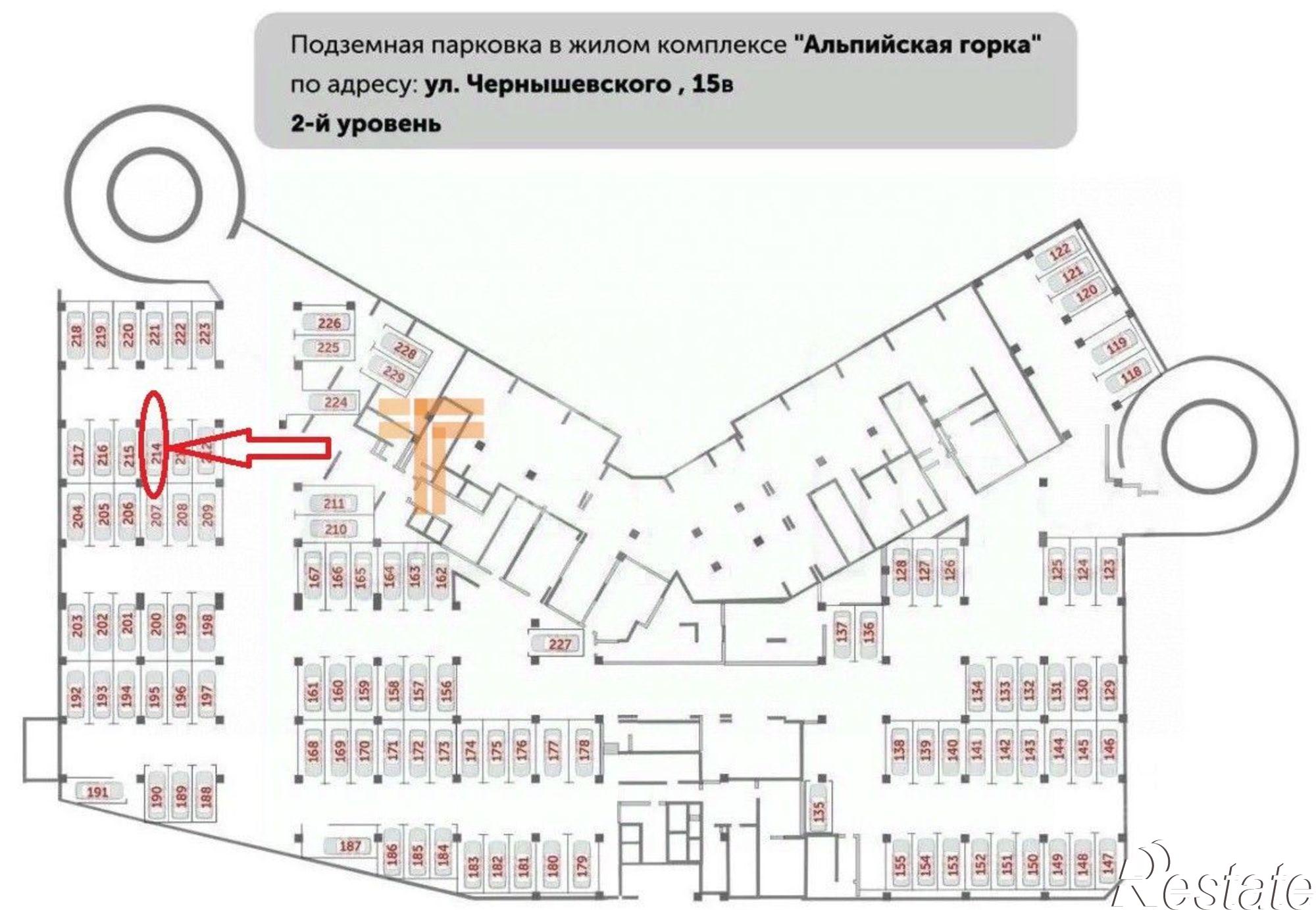 Купить гараж, место в паркинге за 1 099 010 рублей на ул Чернышевского, 15в