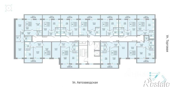 2-комн квартира в новом доме ул Автозаводская, 5б,  д. 5б