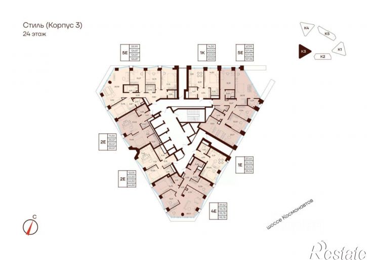 2-комн квартира в новом доме Баковый пер, 5Б,  д. 5Б