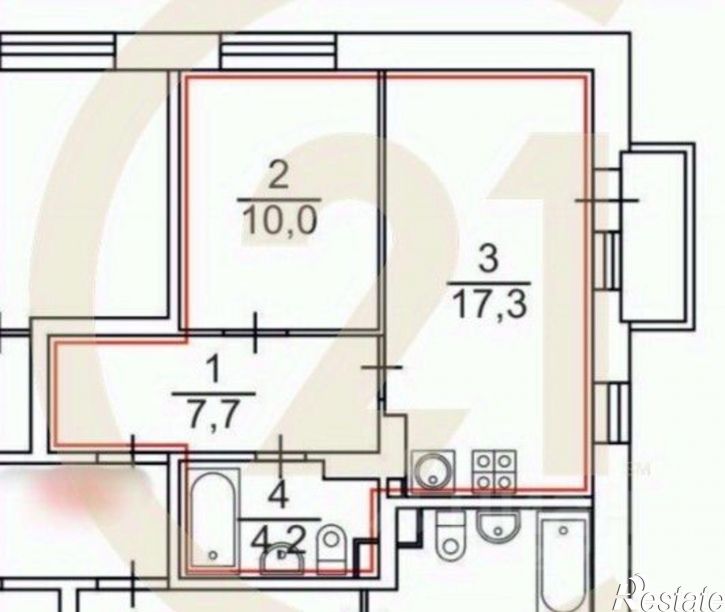 2-комн квартира ул Агатовая, 32,  д. 32