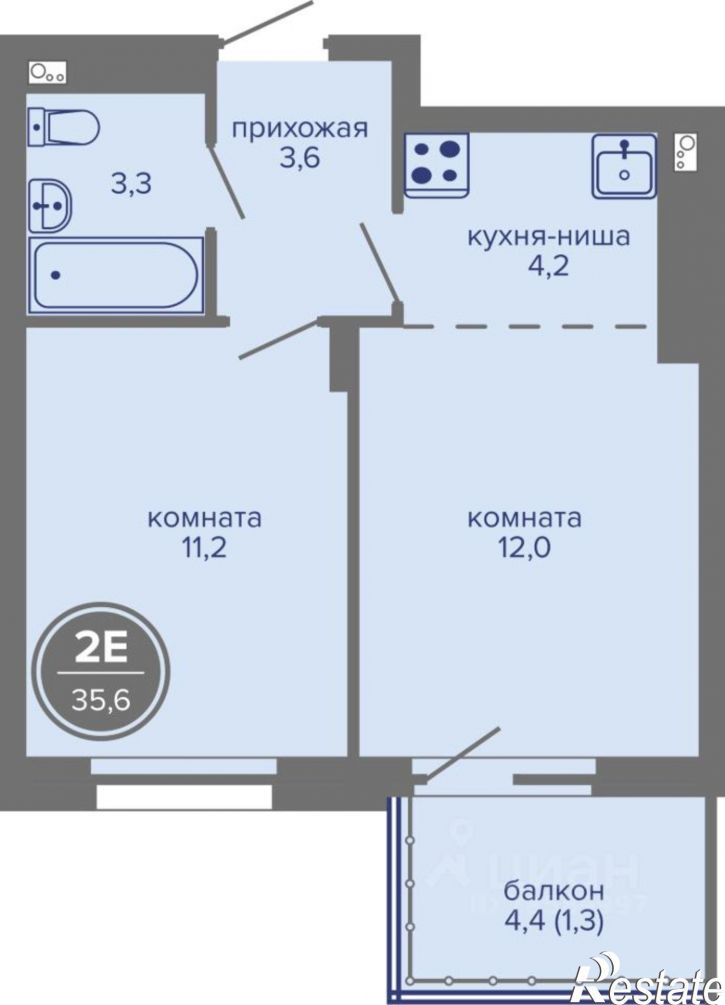 2-комн квартира в новом доме шоссе Космонавтов, 309а 1,  д. 309а 1,  к. 1