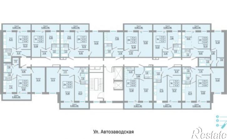 2-комн квартира в новом доме ул Автозаводская, 5б,  д. 5б