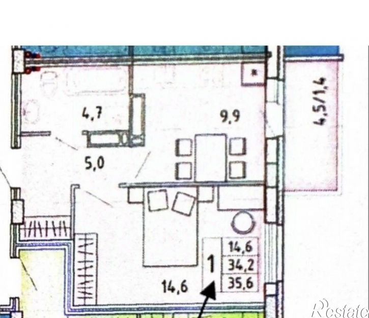 1-комн квартира ул Карпинского, 14,  д. 14