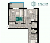 3-комн, 67 кв м, этаж 2/8 ул Кавказская, 13а
