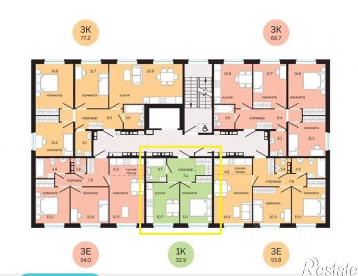 1-комн квартира ул Яблочкова, 5 5,  д. 5 5,  к. 5
