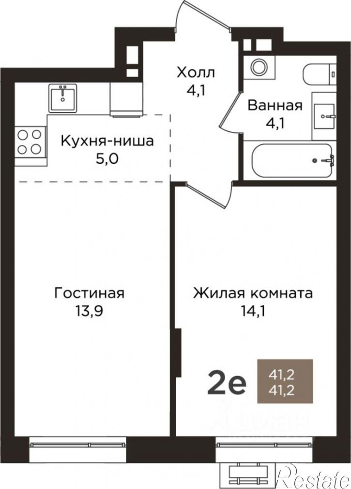 2-комн квартира в новом доме ул Капитана Гастелло, 12а,  д. 12а