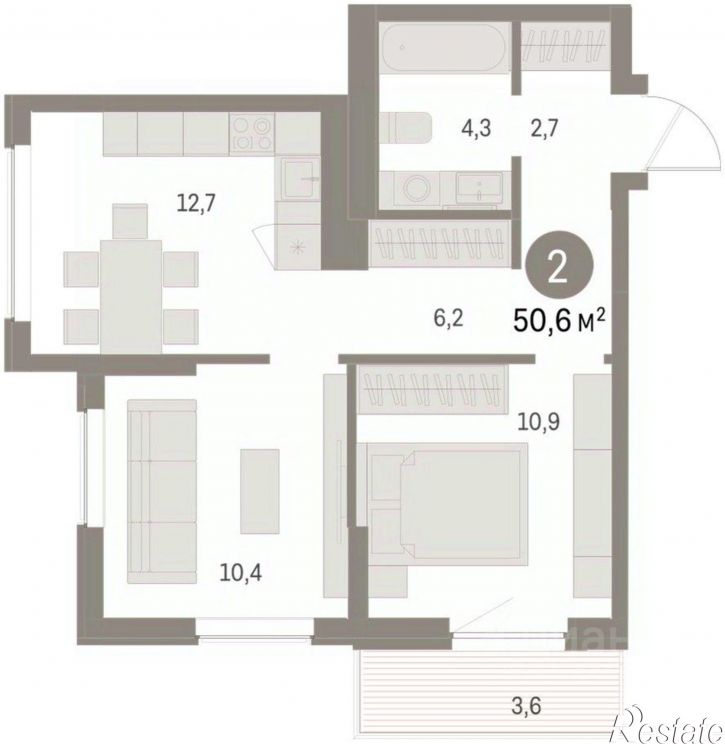 2-комн квартира в новом доме ул Куйбышева, 143,  д. 143