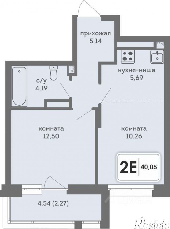 2-комн квартира в новом доме улица Спешилова