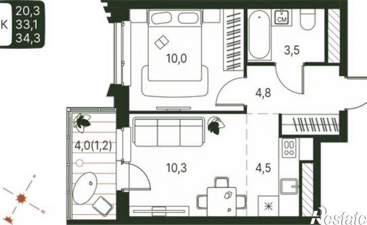 2-комн квартира в новом доме ул Нагорная, 111,  д. 111