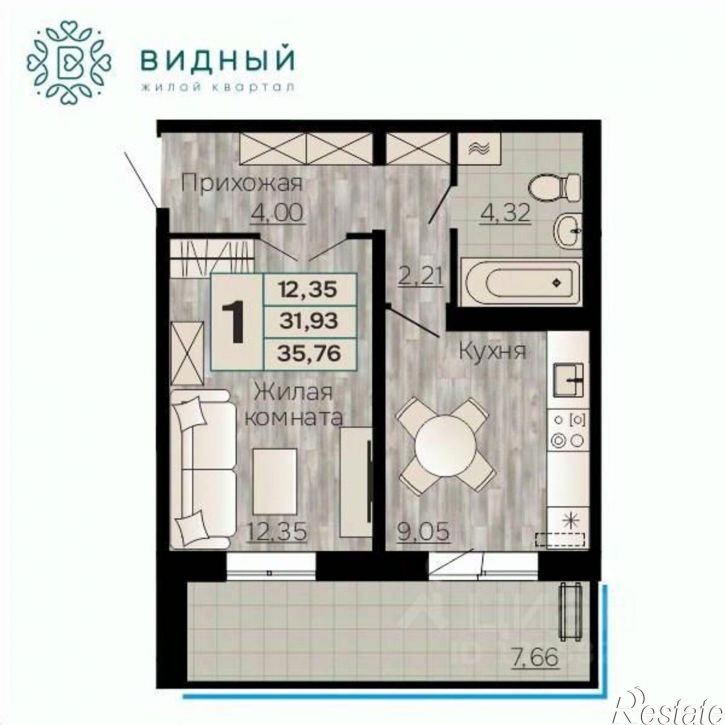 1-комн квартира в новом доме ул Кавказская, 13а,  д. 13а