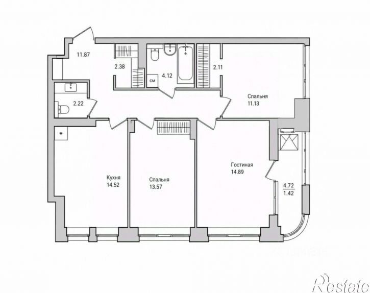 3-комн квартира улица Окулова, 20,  д. 20