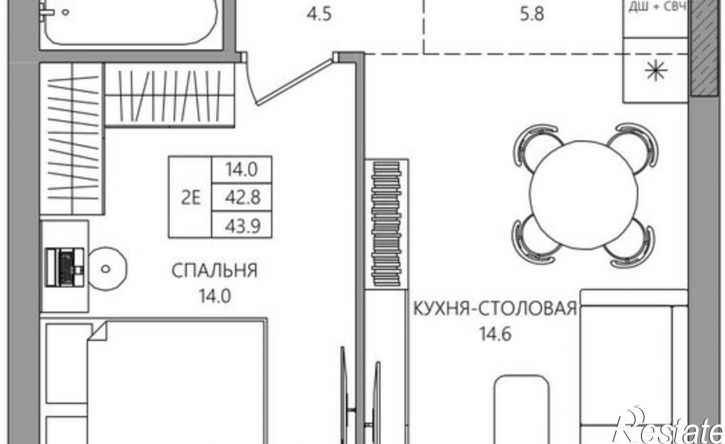 2-комн квартира в новом доме ул Комиссара Пожарского, 11/5,  д. 11/5