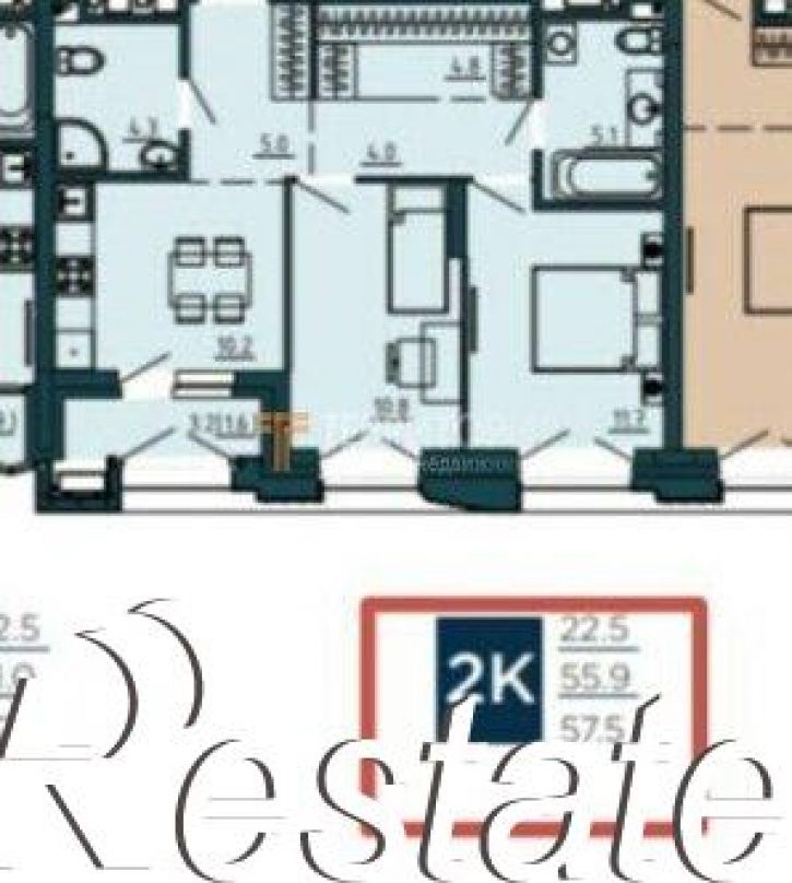 2-комн квартира в новом доме улица Газеты Звезда, 3А,  д. 3А