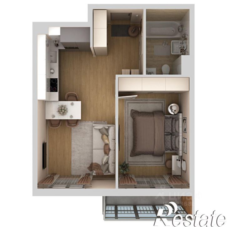 2-комн квартира в новом доме улица Капитана Гастелло, 15,  д. 15