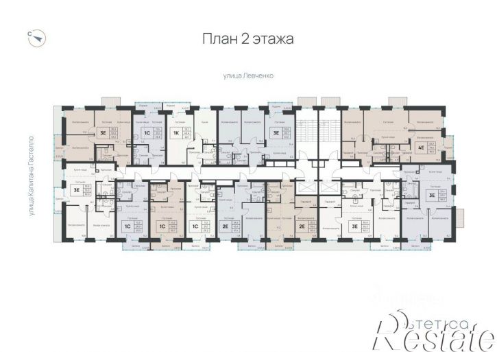 2-комн квартира в новом доме улица Капитана Гастелло, 15,  д. 15