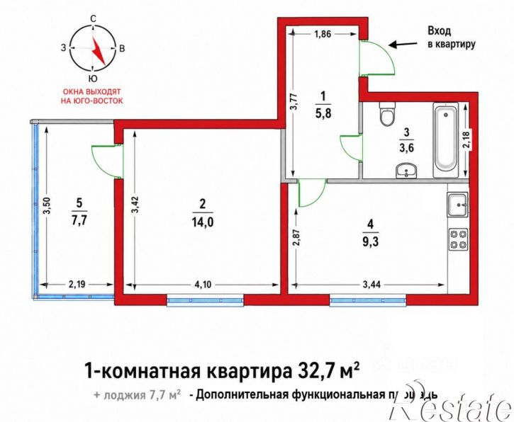 1-комн квартира улица Энгельса, 27,  д. 27