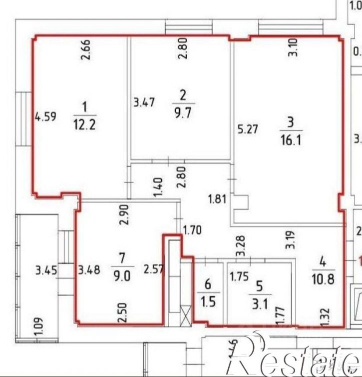 3-комн квартира Белозёрская улица, 30,  д. 30