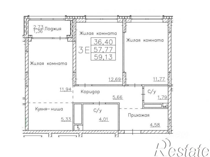 3-комн квартира улица Металлистов, 18,  д. 18
