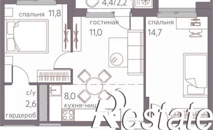 3-комн квартира в новом доме Серебристая улица, 3,  д. 3