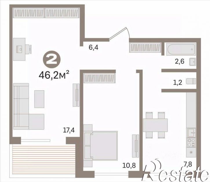 2-комн квартира улица Яблочкова, 31,  д. 31