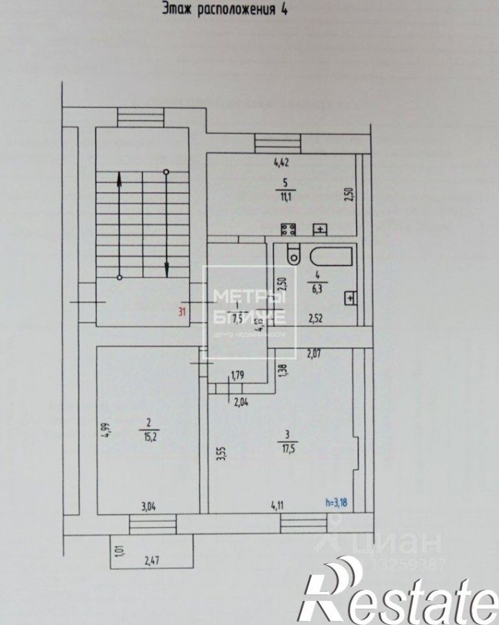 2-комн квартира Комсомольский проспект, 85,  д. 85