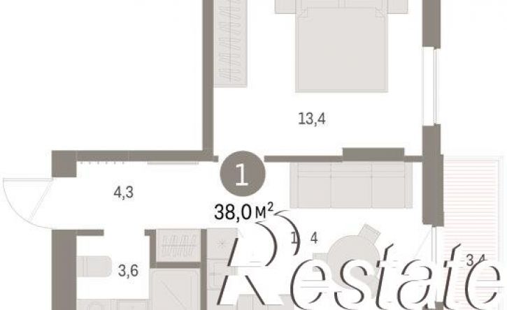1-комн квартира в новом доме улица Куйбышева, 143,  д. 143