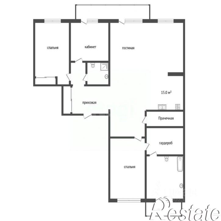 4-комн квартира 1-й Еловский переулок, 24,  д. 24