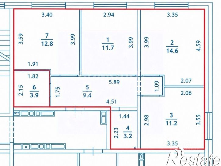 3-комн квартира улица Яблочкова, 5 к5,  д. 5 к5