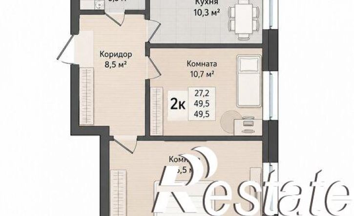 2-комн квартира улица Куйбышева, 135,  д. 135